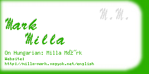 mark milla business card